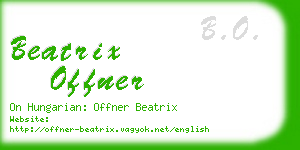 beatrix offner business card